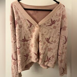 Disney's Tinkerbell Pink Button-down Cardigan